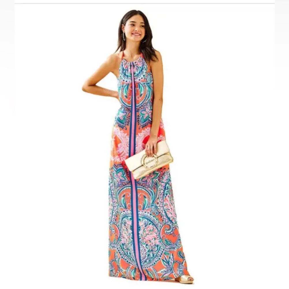 Lilly Pulitzer Hollyn Halter Maxi NWT Size 6